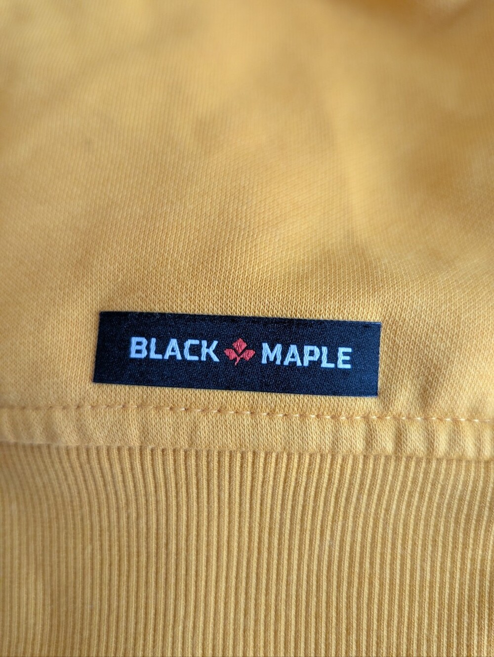 Black Maple House Hippo Sweatshirt, Golden Yellow Heritage Minute, Size M - Picture 4 of 8